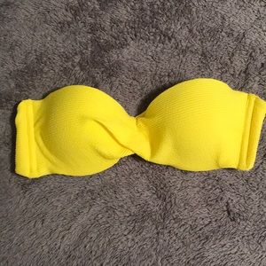 Yellow Bandeau Bikini Top